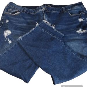 Old Navy High Rise Rockstar super skinny distressed jeans, 26 plus size